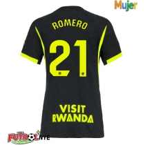 Camiseta Atletico Madrid Cristian Romero #21 Visitante Equipación para mujer 2026-27 manga corta